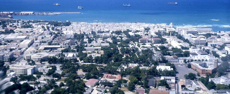 Blick auf die Altstadt von Mogadischu 